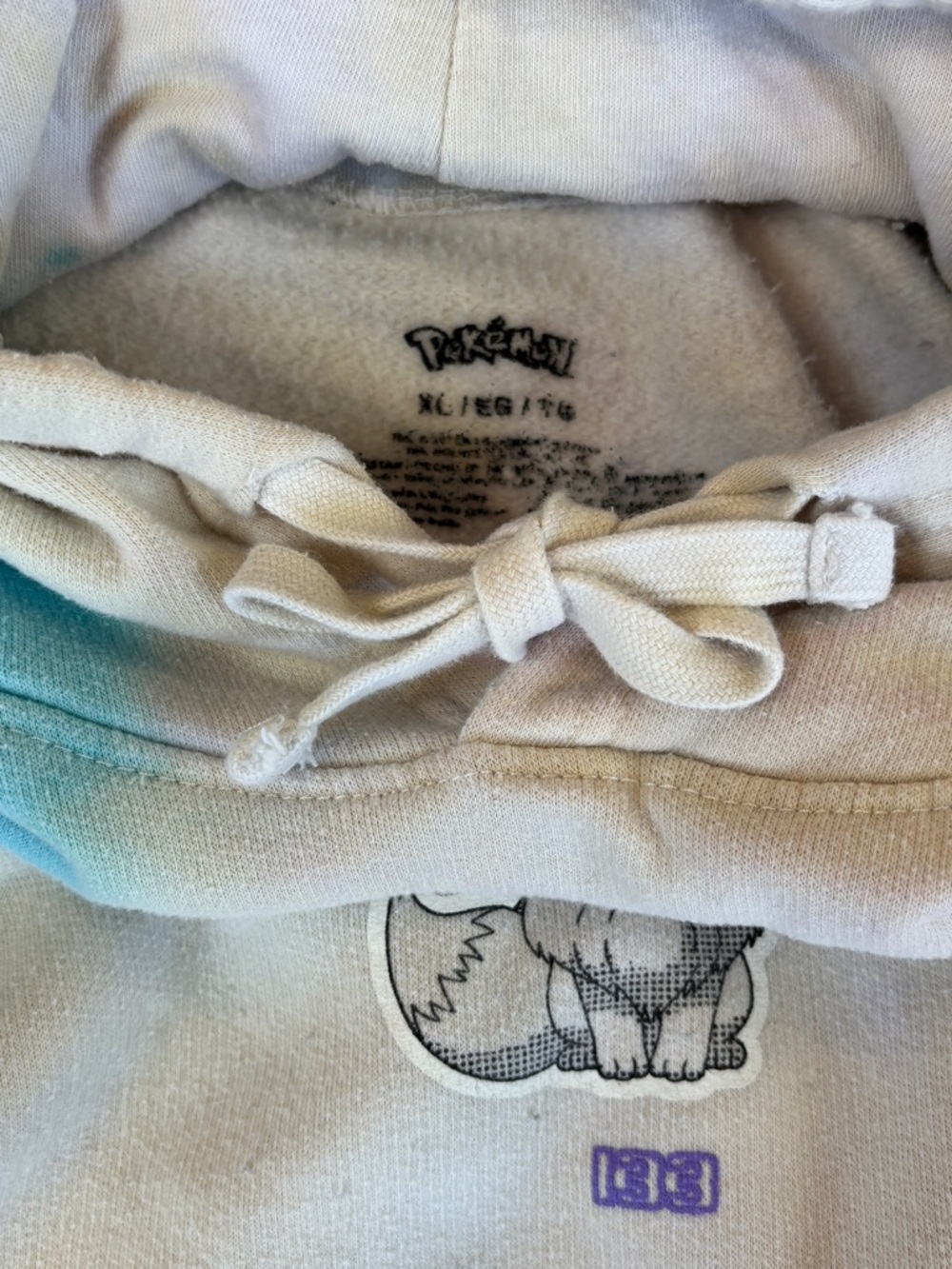 Pokémon Eevee Evolutions Tie Dye Hoodie - Umbreon & Espeon - Picture 7 of 10